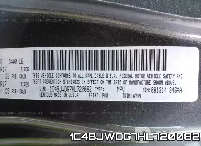1C4BJWDG7HL720082 фото 10