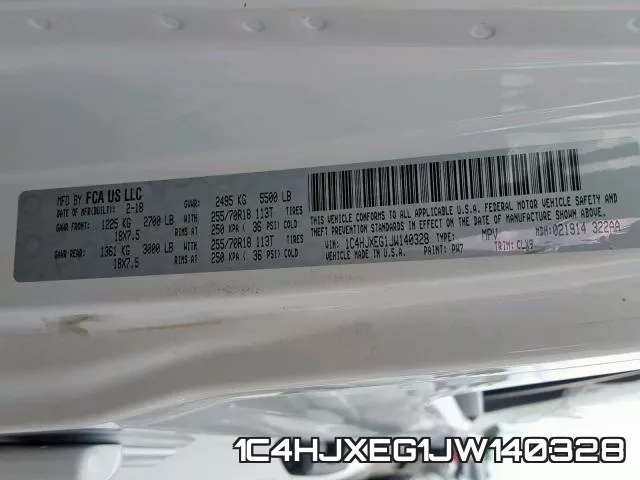 1C4HJXEG1JW140328 фото 2