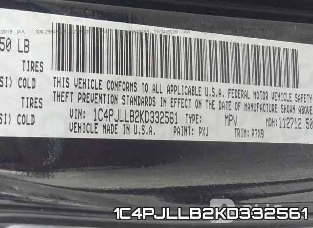 1C4PJLLB2KD332561 фото 10