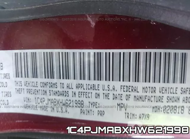 1C4PJMABXHW621998 фото 10