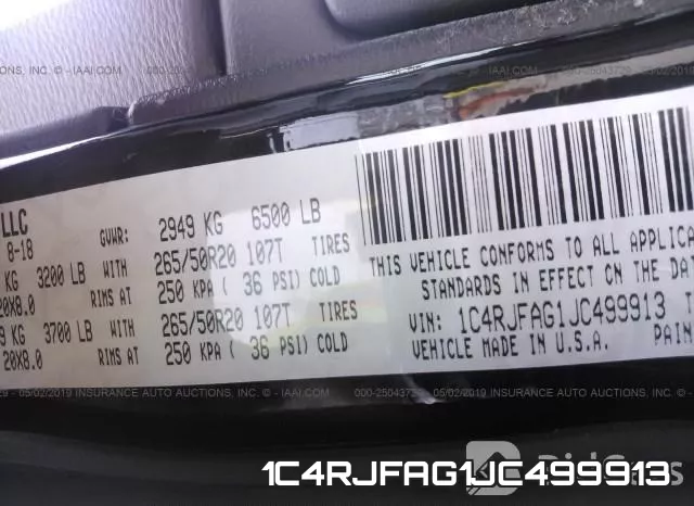 1C4RJFAG1JC499913 фото 10