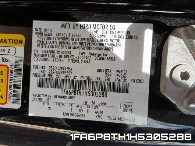 1FA6P8TH1H5305288 фото 2