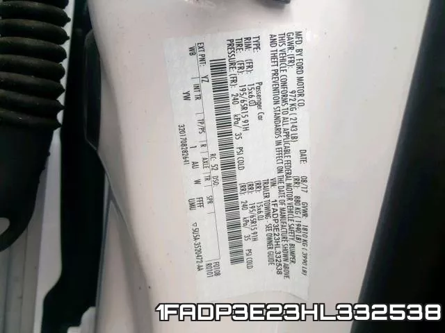 1FADP3E23HL332538 фото 2