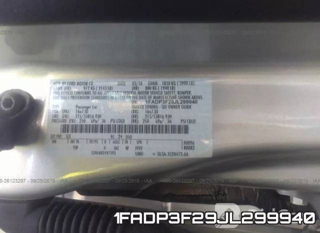 1FADP3F29JL299940 фото 10