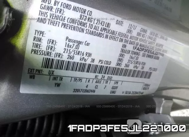 1FADP3FE5JL227000 фото 10