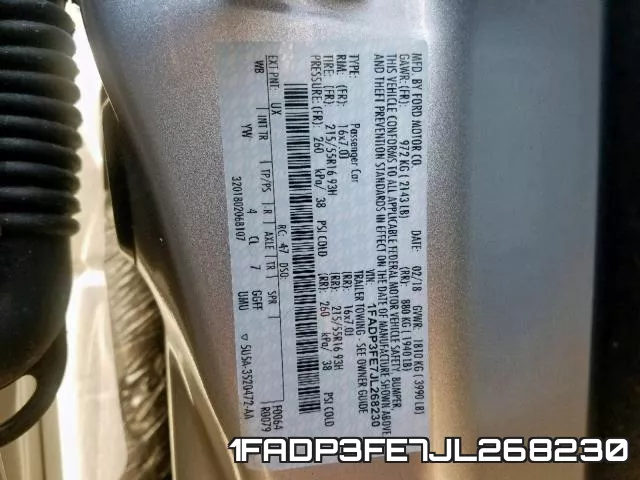 1FADP3FE7JL268230 фото 2