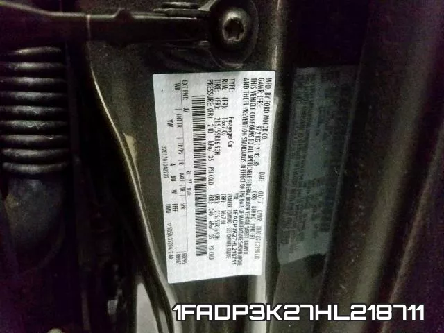 1FADP3K27HL218711 фото 2