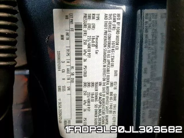 1FADP3L90JL303682 фото 2