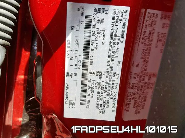 1FADP5EU4HL101015 фото 2