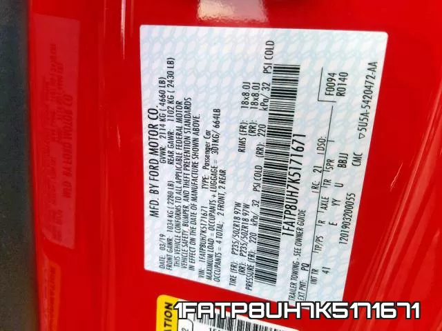 1FATP8UH7K5171671 фото 2