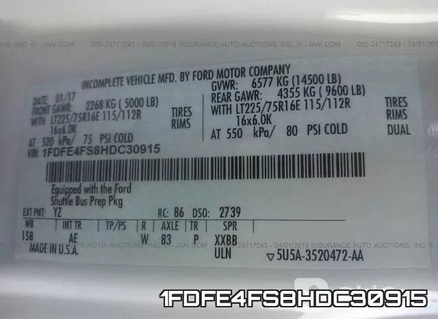 1FDFE4FS8HDC30915 фото 10
