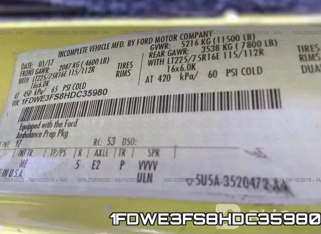 1FDWE3FS8HDC35980 фото 10