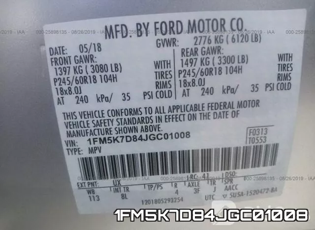 1FM5K7D84JGC01008 фото 10