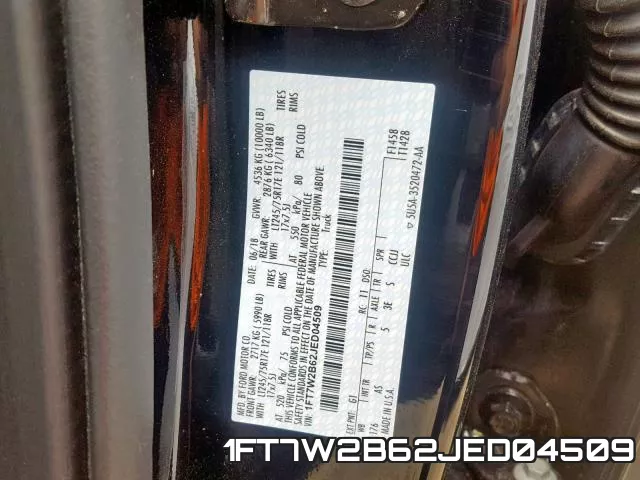 1FT7W2B62JED04509 фото 2