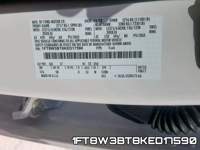 1FT8W3BT8KED17590 фото 2