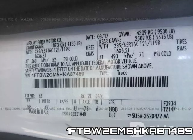 1FTBW2CM5HKA87489 фото 10