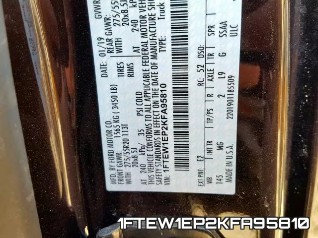 1FTEW1EP2KFA95810 фото 2