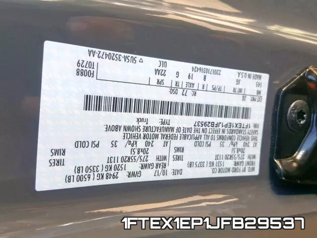 1FTEX1EP1JFB29537 фото 2