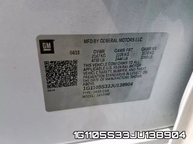 1G1105S33JU138904 фото 2
