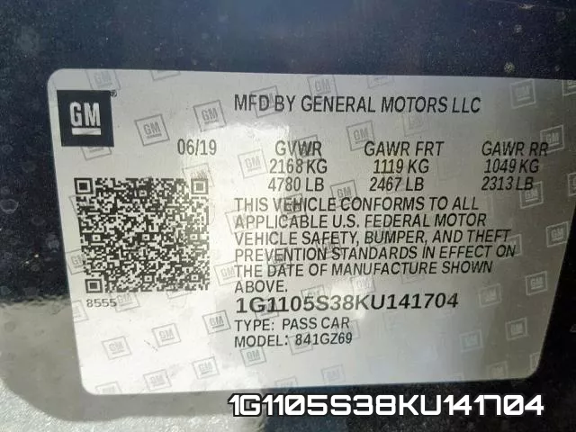 1G1105S38KU141704 фото 2
