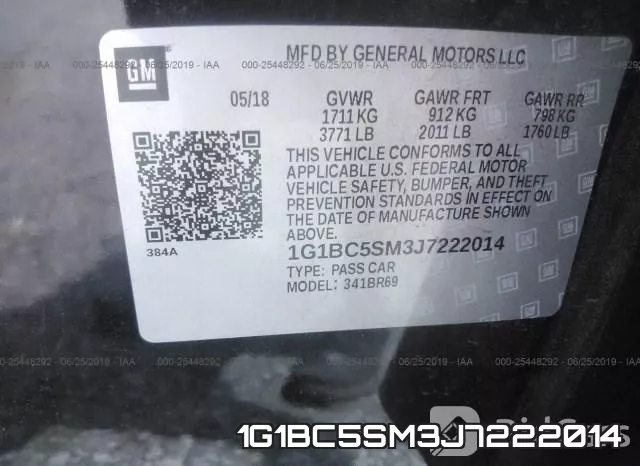 1G1BC5SM3J7222014 фото 10