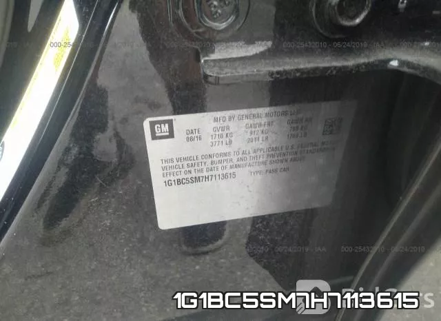 1G1BC5SM7H7113615 фото 10
