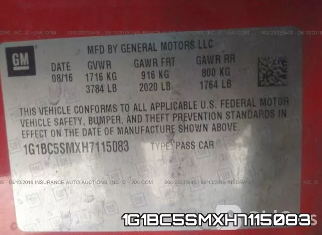 1G1BC5SMXH7115083 фото 10
