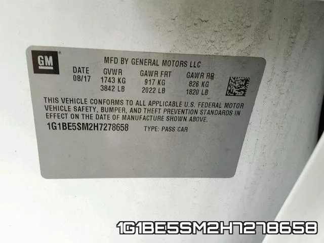 1G1BE5SM2H7278658 фото 2