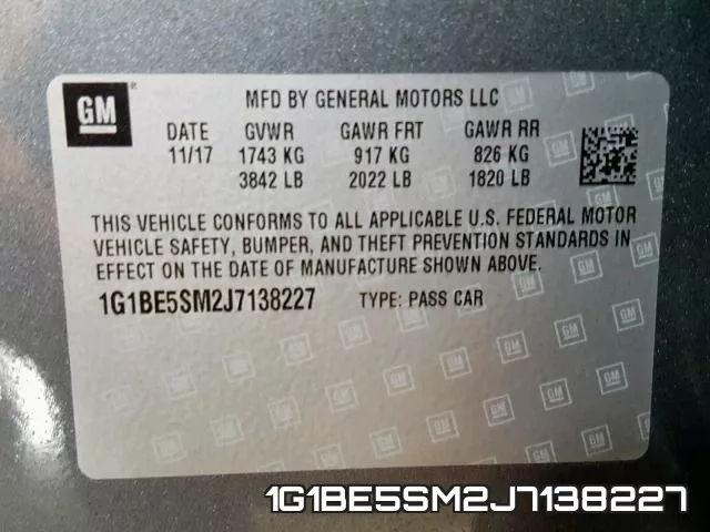 1G1BE5SM2J7138227 фото 2
