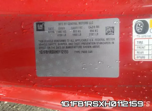 1G1FB1RSXH0112159 фото 9
