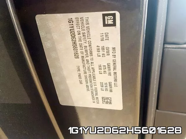 1G1YU2D62H5601628 фото 2