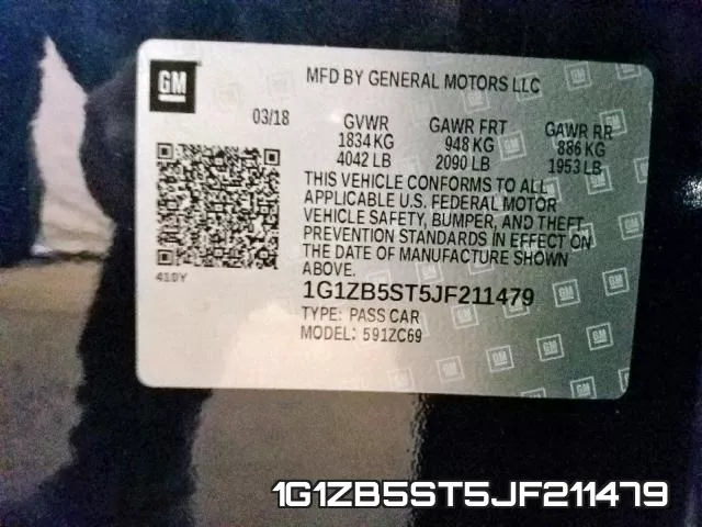 1G1ZB5ST5JF211479 фото 2