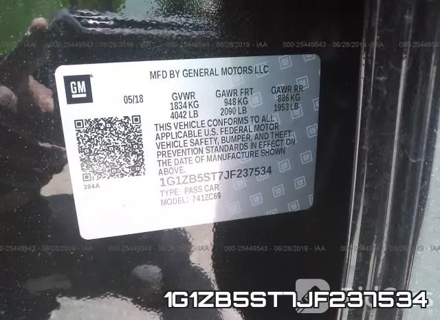 1G1ZB5ST7JF237534 фото 10