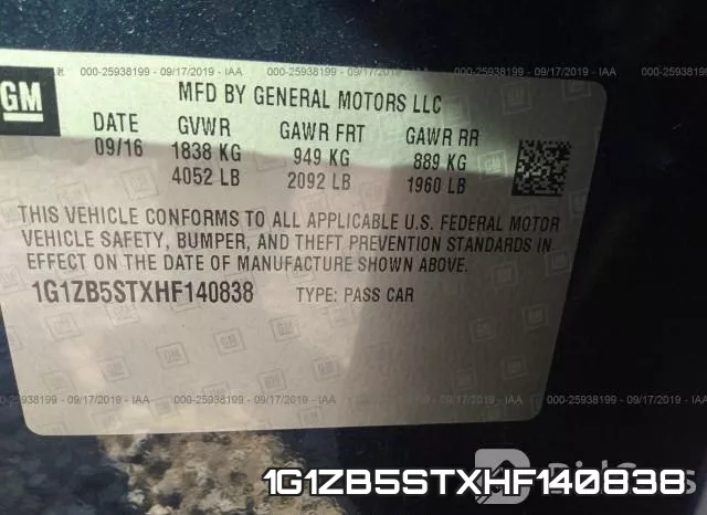 1G1ZB5STXHF140838 фото 10