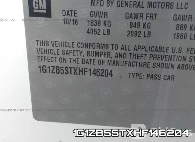 1G1ZB5STXHF146204 фото 10