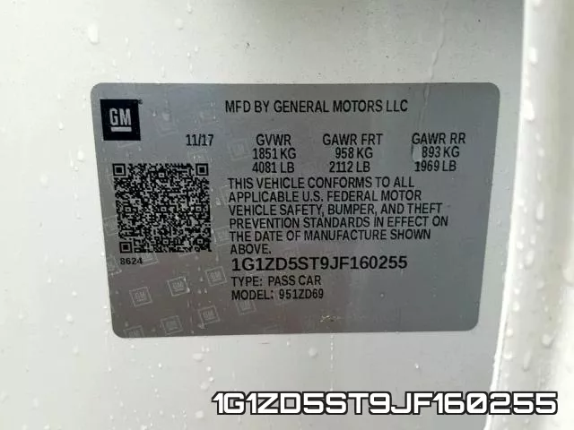 1G1ZD5ST9JF160255 фото 2