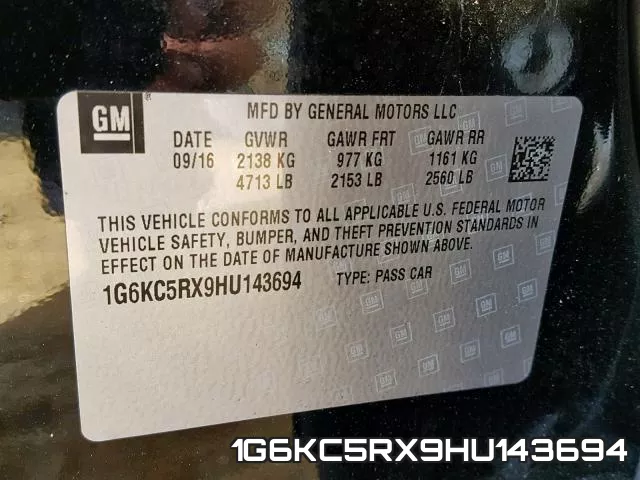 1G6KC5RX9HU143694 фото 2