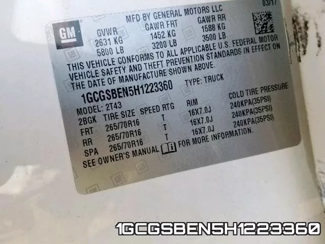 1GCGSBEN5H1223360 фото 2