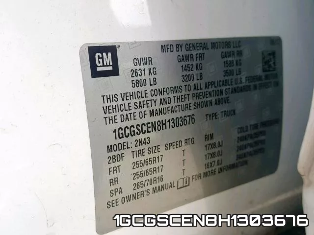 1GCGSCEN8H1303676 фото 2