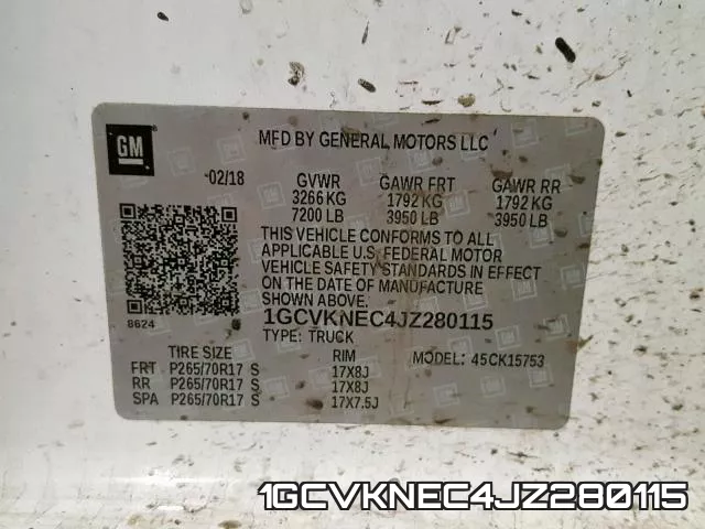 1GCVKNEC4JZ280115 фото 2