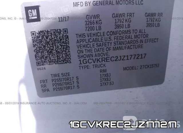 1GCVKREC2JZ177217 фото 10