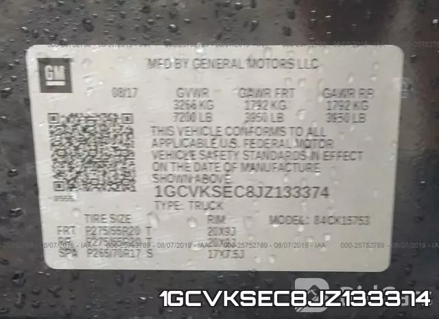 1GCVKSEC8JZ133374 фото 9