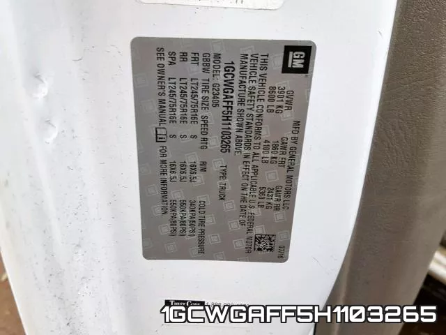 1GCWGAFF5H1103265 фото 2