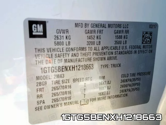 1GTG5BENXH1218663 фото 2