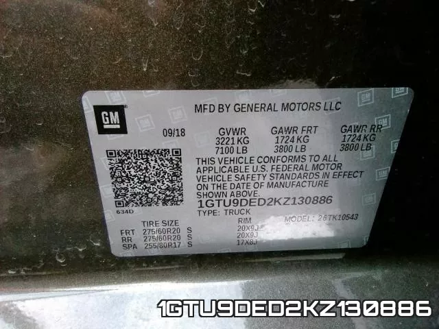 1GTU9DED2KZ130886 фото 2
