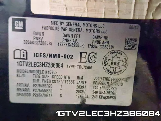 1GTV2LEC3HZ386084 фото 2