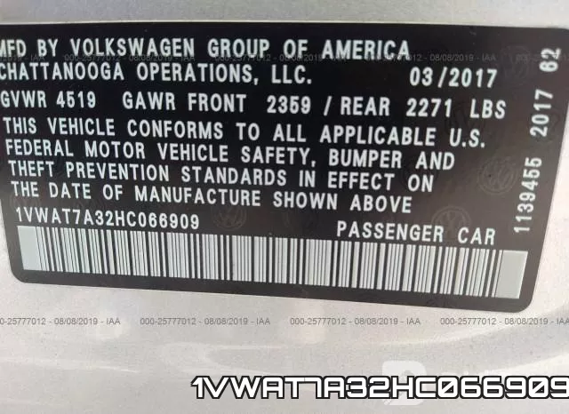 1VWAT7A32HC066909 фото 10