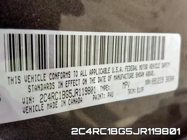 2C4RC1BG5JR119801 фото 2