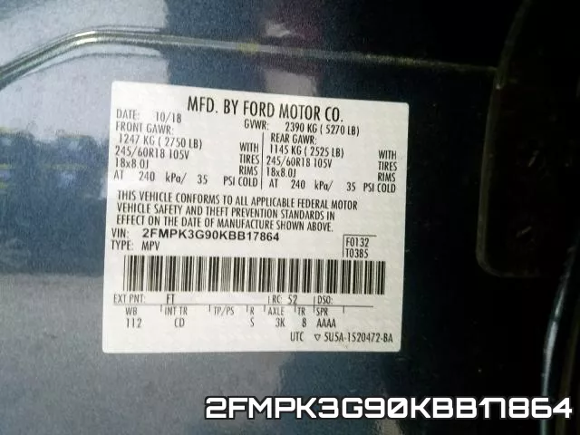 2FMPK3G90KBB17864 фото 2