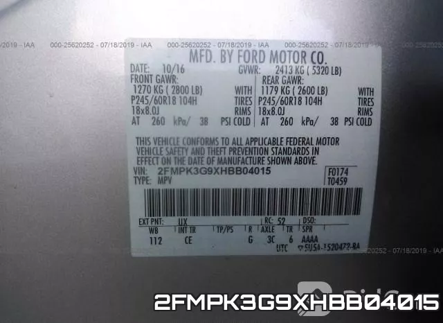 2FMPK3G9XHBB04015 фото 10